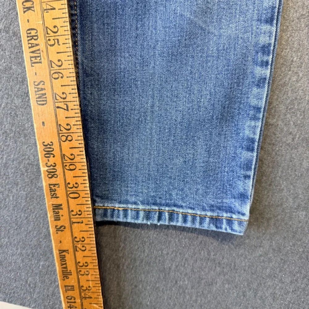 Levis 511 Slim Fit Jeans Mens 34x32 Light Wash Blue Denim Distressed 00511-1322